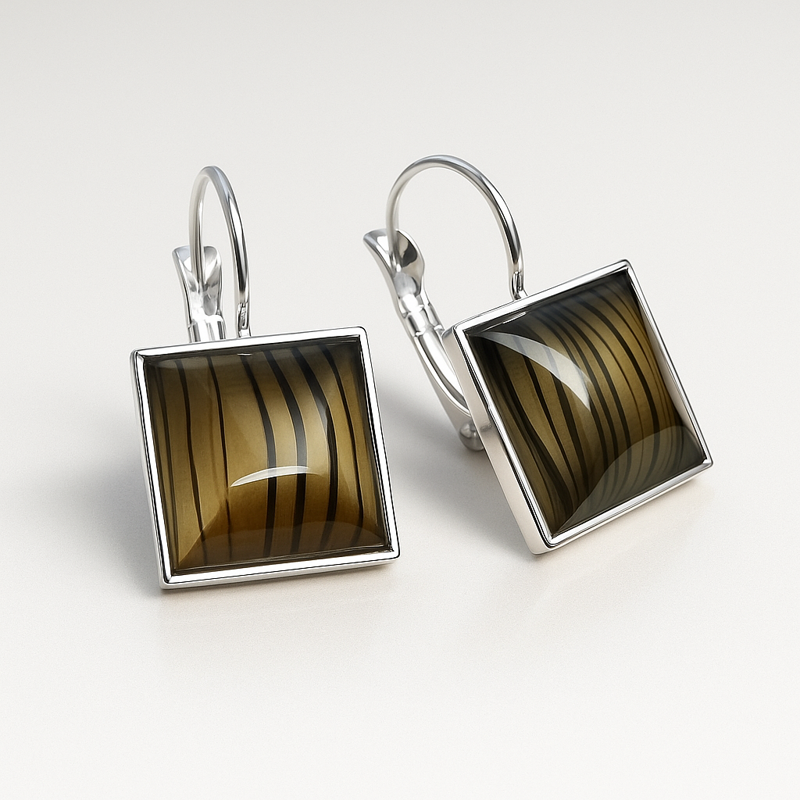 Náušnice NA02 - stříbrný vzhled