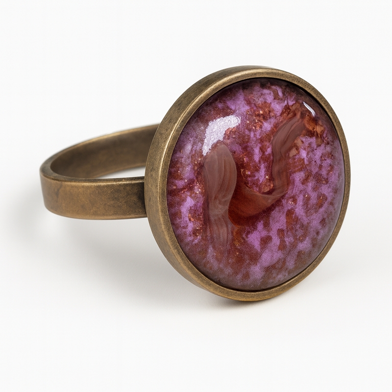 Prsten z bižuterie - starozlato JBK1601