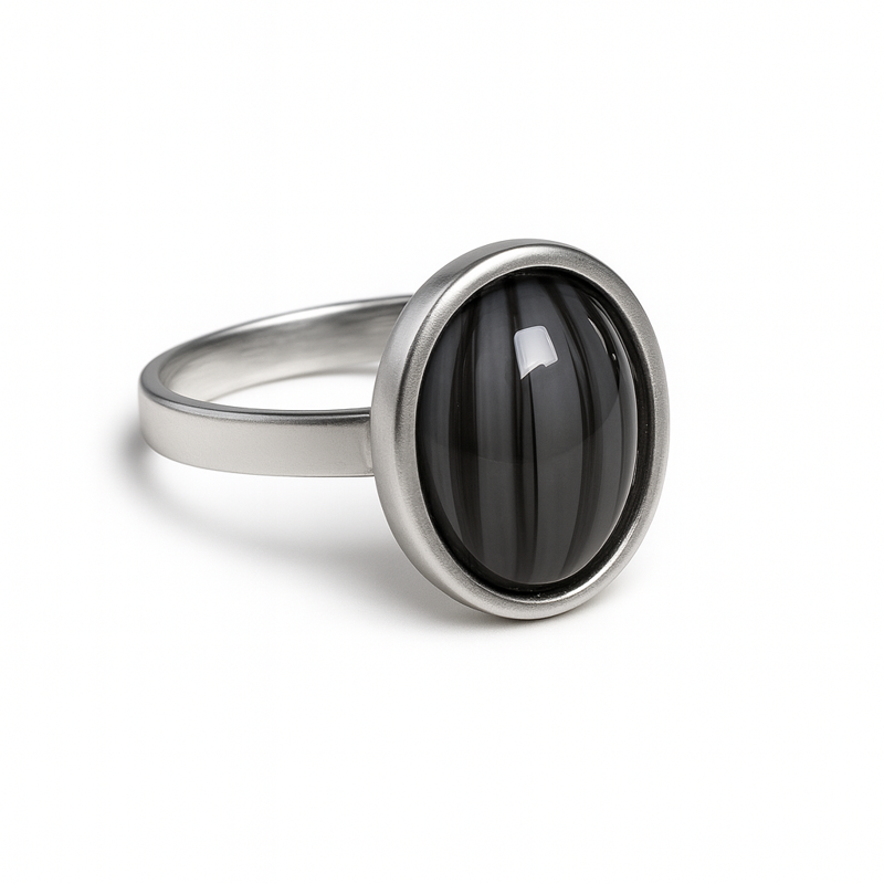 Prsten z bižuterie - stříbrný JBO1003