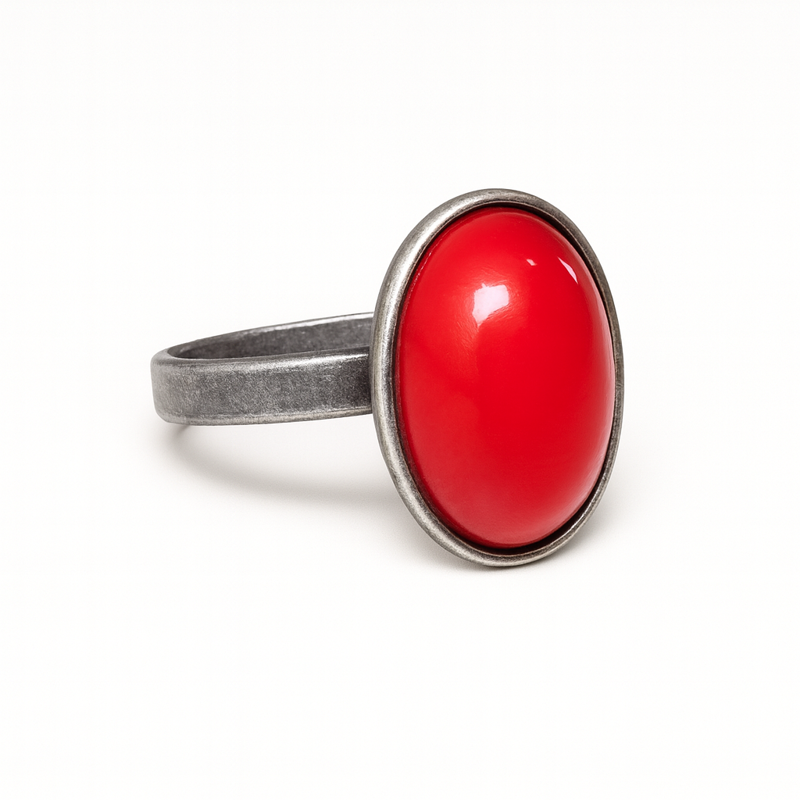 Prsten z bižuterie - starostříbrný  JBO1505