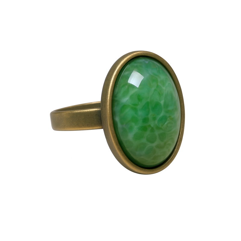 Prsten z bižuterie - starozlato JBO2004