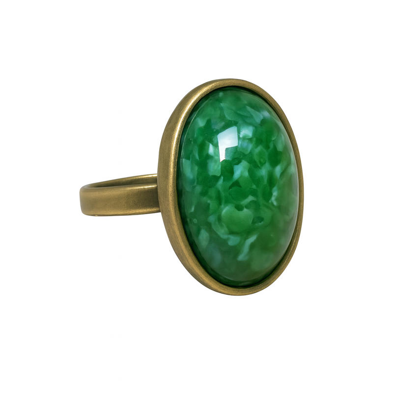 Prsten z bižuterie - starozlato JBO2007