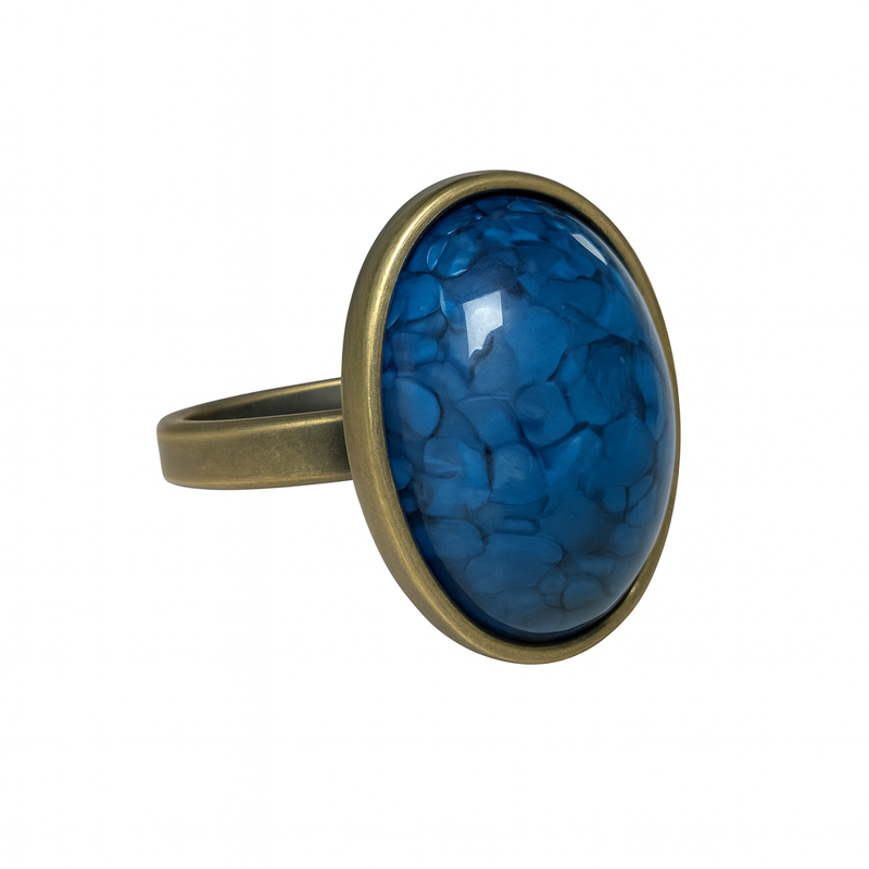 Prsten z bižuterie - starozlato JBO2008