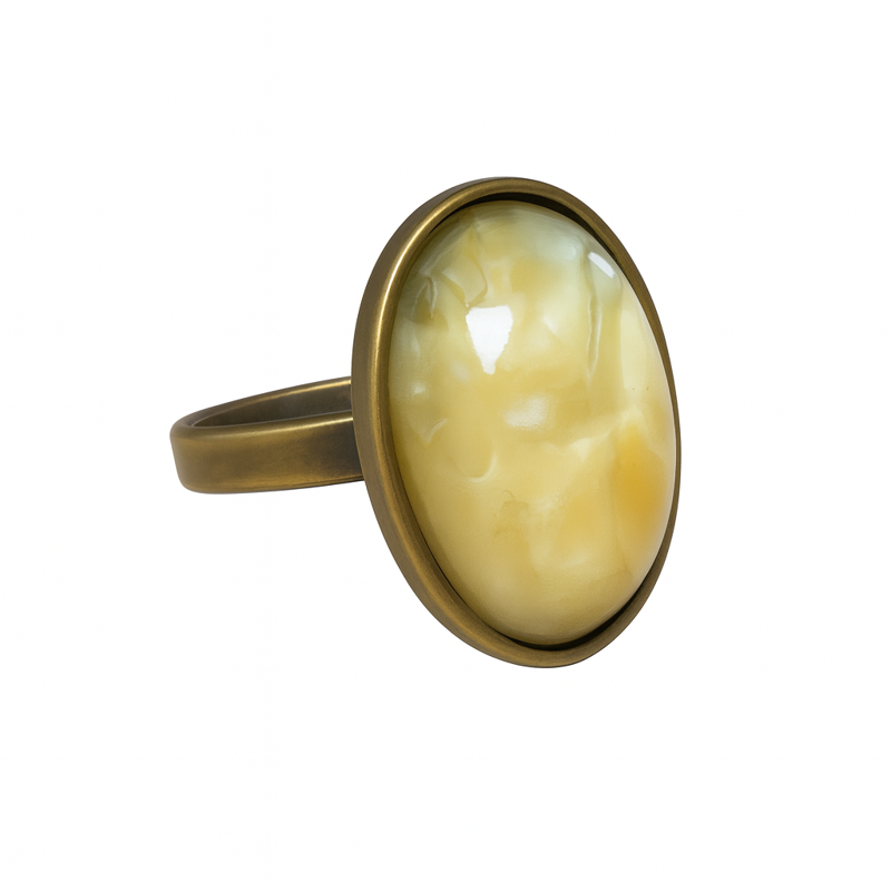 Prsten z bižuterie - starozlato JBO2009