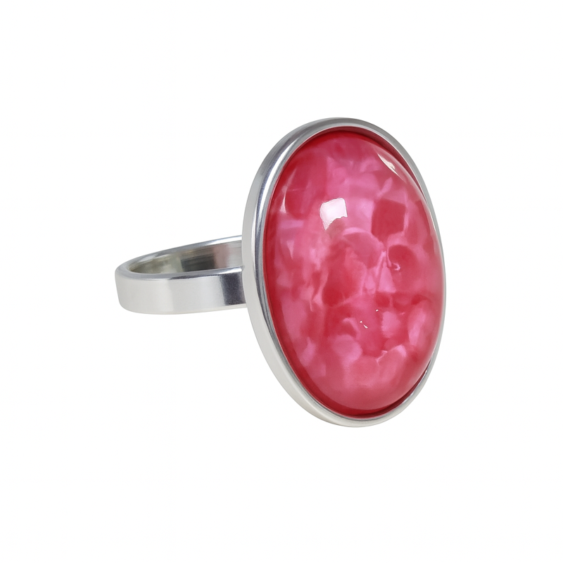 Prsten z bižuterie - stříbrný JBO2012