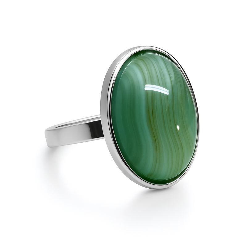 Prsten z bižuterie - stříbrný JBO2018