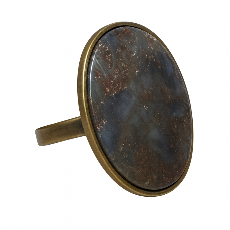 Prsten z bižuterie - starozlato JBO2503