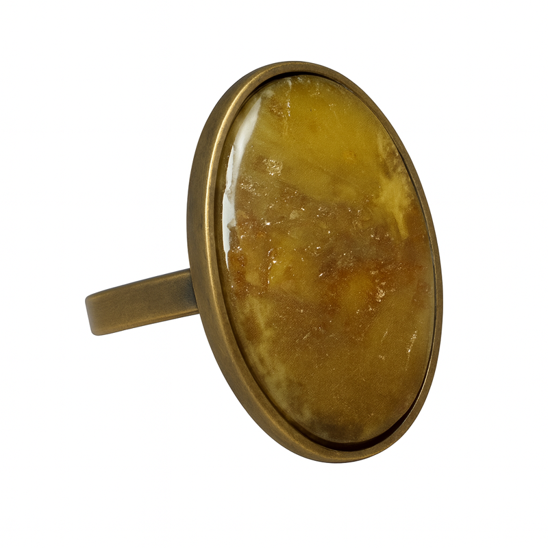 Prsten z bižuterie - starozlato JBO2505