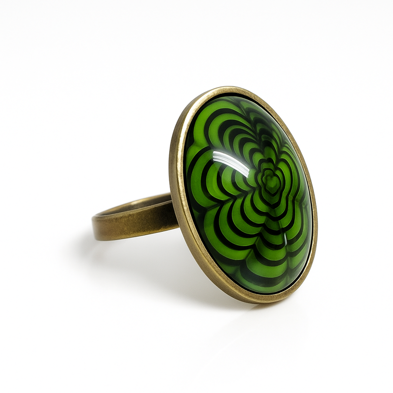 Prsten z bižuterie - starozlato JBO2506