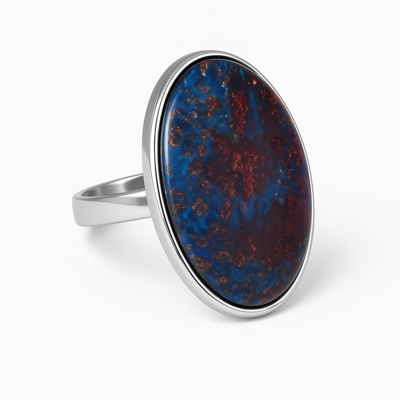 Prsten z bižuterie - stříbrný JBO2507