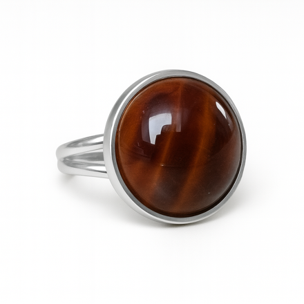 Prsten z bižuterie - stříbrný JBK2001