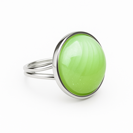 Prsten z bižuterie - stříbrný JBK2005