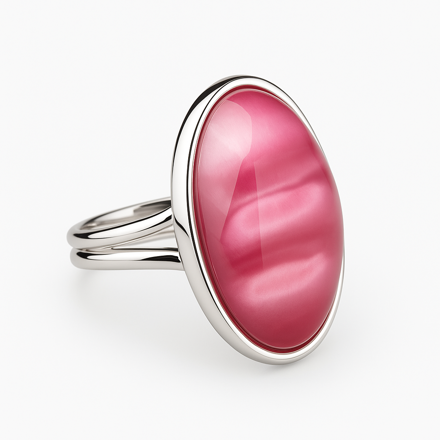 Prsten z bižuterie - stříbrný JBO2003