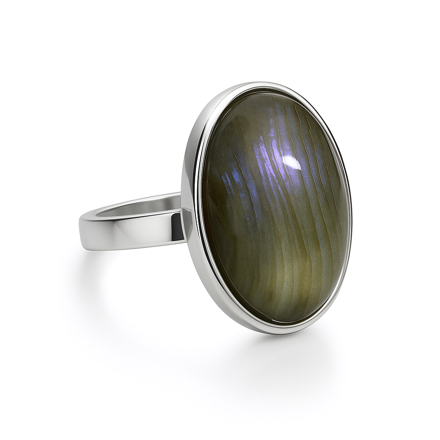 Prsten z bižuterie - stříbrný JBO2017